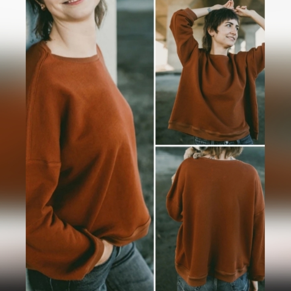 EUC Jamie + The Jones T-Top Sweatshirt- XS, Chestnut